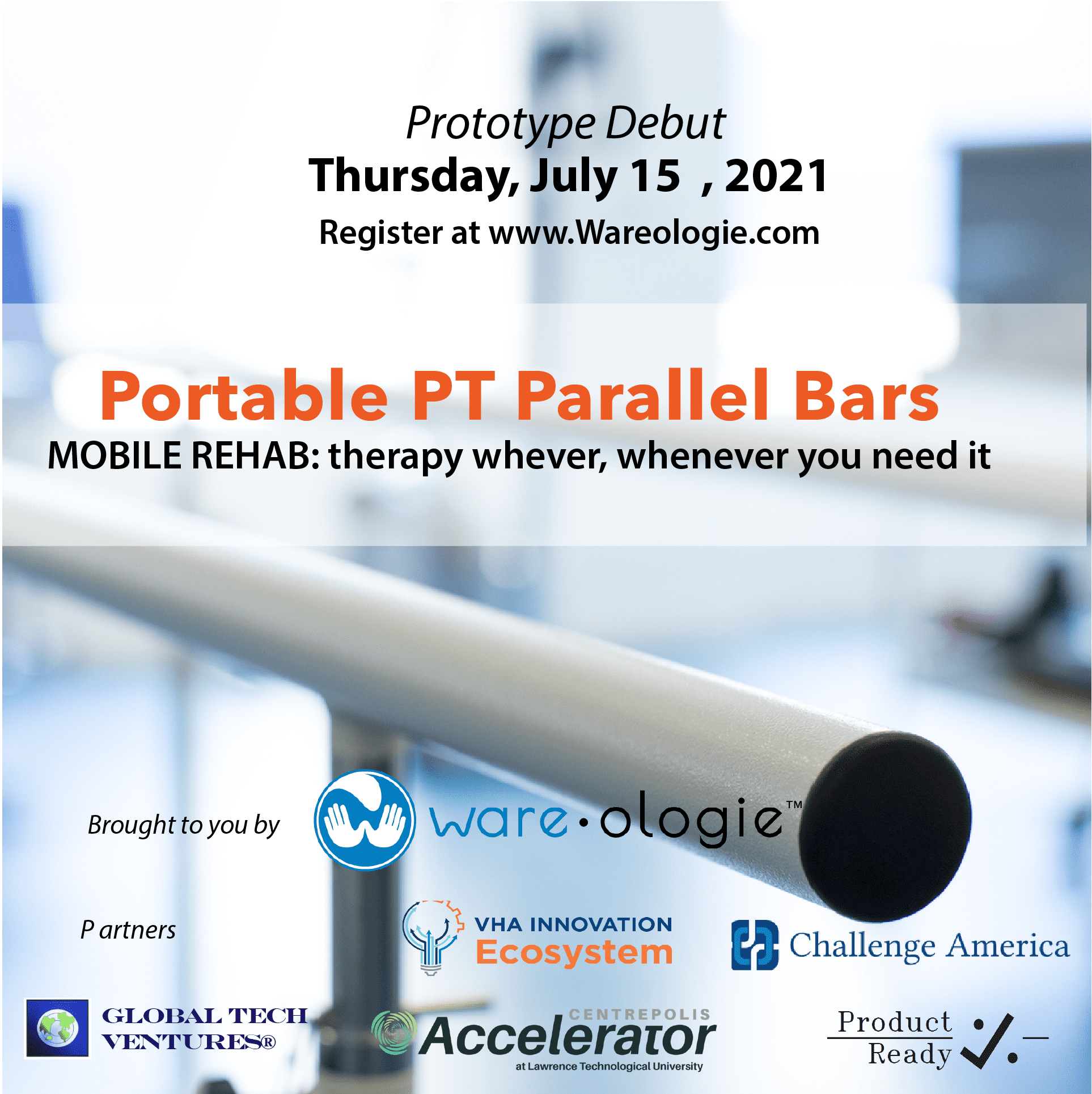 Portable PT Parallel Bars Therapy Wherever You Need It Wareologie   Square PPTLogo Invite 